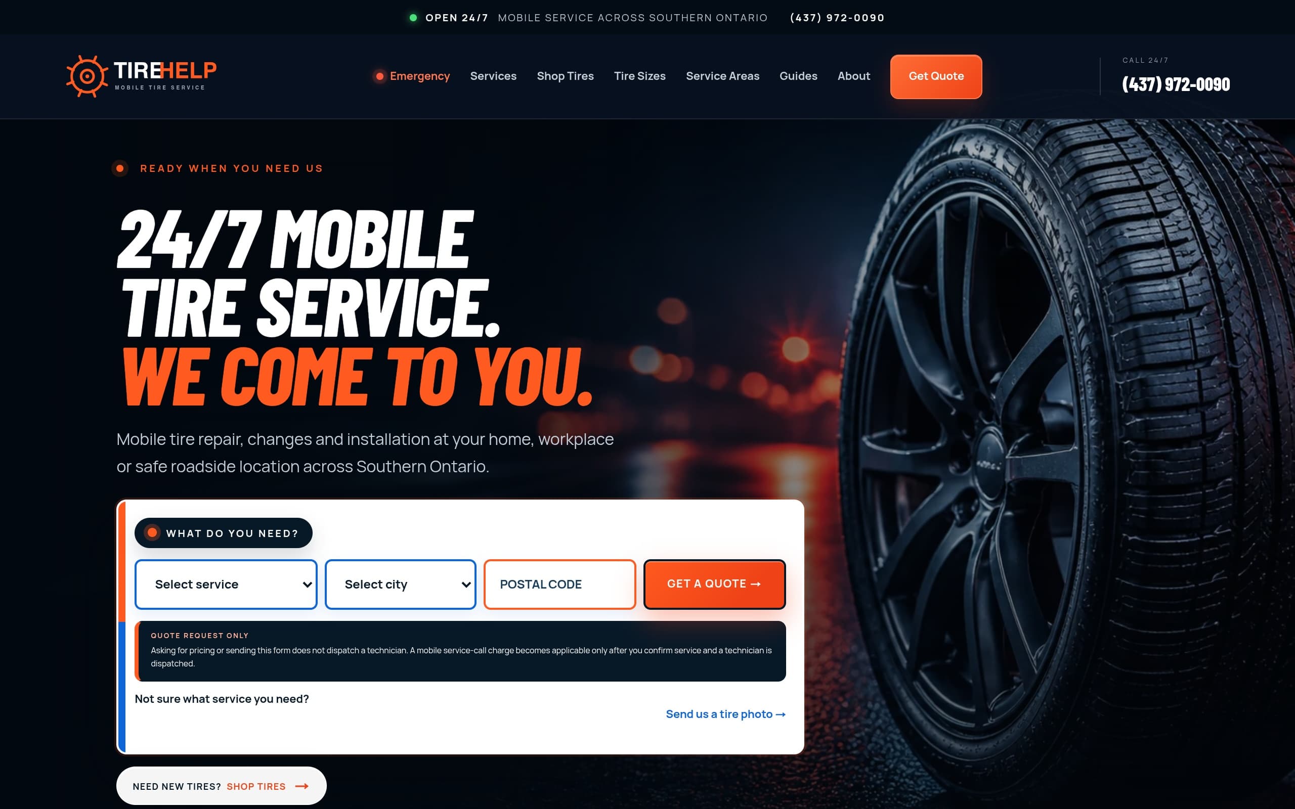 Tire Help Canada screenshot